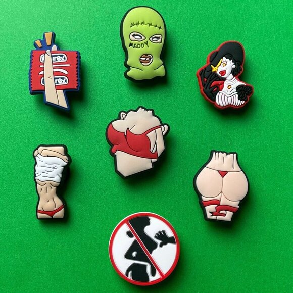 Sexy Crocs Shoe Charms Set of 7 - jibbitz Charms - Picture 1 of 3